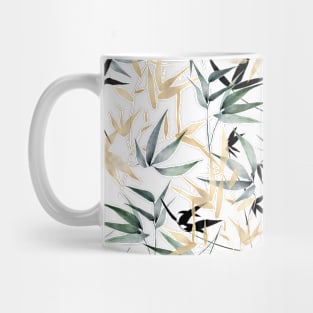 Gold Bamboo Watercolor Forest Mug